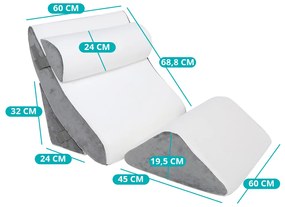 Zestaw ortopedycznych poduszek do oparcia pleców, szyi i nóg, 4-częściowy