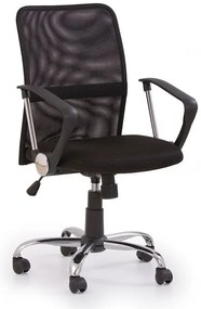 Czarny obrotowy fotel biurowy E0-T50