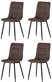 Zestaw krzeseł do jadalni CT-281 BR4, 4 szt.