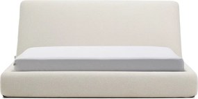 Beżowe tapicerowane łóżko dwuosobowe bez stelaża 180x200 cm Martina – Kave Home