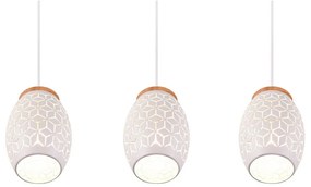 Biała lampa wisząca ø 15 cm Bidar – Trio