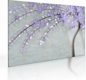 Obraz na szkle - Fioletowy deszcz (70x50 cm)
