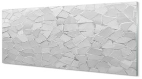 Szklany Panel Szare wielokąty
