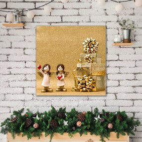 Obraz na Płótnie Prezenty Święta Aniołki Ozdoby