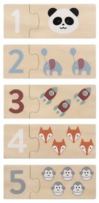 Drewniane puzzle (liczba elementów 20) Numbers – Kindsgut