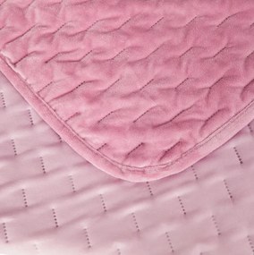 Aksamitna narzuta na łóżko ASTRALIA, różowa Rozmiar: 170 x 210 cm