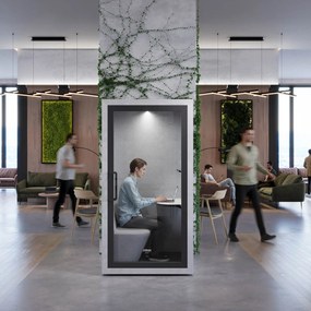 Budka akustyczna do biura INBOX 1-osobowa 2100 x 1100 x 900 mm