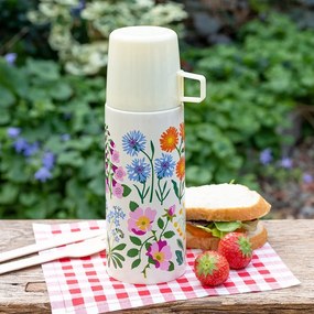 Kremowy termos dla dzieci 350 ml Wild Flowers – Rex London