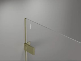 Mexen Lunar-F drzwi prysznicowe składane lewe 125 cm, transparent, złote szczotkowane - 836S-125-050-55-00-L