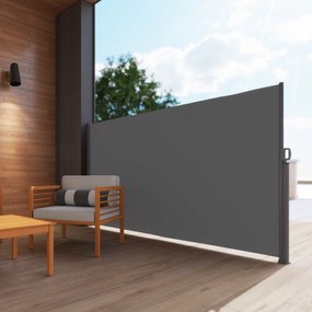 Outsunny Rozsuwana Markiza Boczna na Balkon i Taras 300x180cm Ciemnoszara