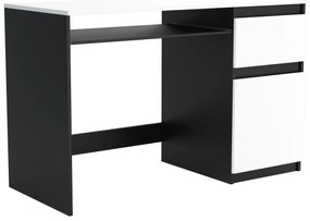 Biurko komputerowe młodzieżowe szkolne 120 cm REMI1 Czarny/Biały