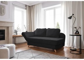 Antracytowy sztruksowy szezlong (lewostronny) Chic Charlotte – Miuform