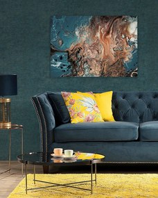 Obraz na płótnie Puring Blue&amp;Gold