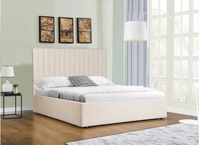 Łóżko "Mia" ze skrzynią - 160 x 200 cm - Beżowe