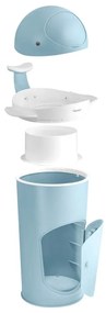 Jasnoniebieski plastikowy kosz na pieluchy 25 l Whale – Kindsgut