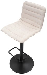 Biało-czarny hoker z regulowaną wysokością (wysokość siedziska 61 cm) Malia – Mauro Ferretti