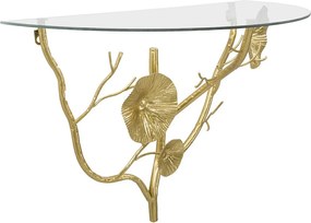 Półka Liść 58, Złoto, 60x30x40 cm, Kendra Home