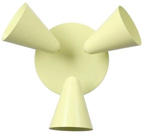 Żółta lampa sufitowa z metalowym kloszem 34x34 cm Amor – Candellux Lighting