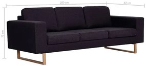 Elegancka trzyosobowa sofa Williams 3X - czarna