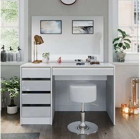 Zestaw toaletek biały/złoty 120x55x75 sherry