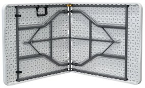 Stół ogrodowy Autronic, metal, tworzywo sztuczne, biały, AZ-K 1002 WT