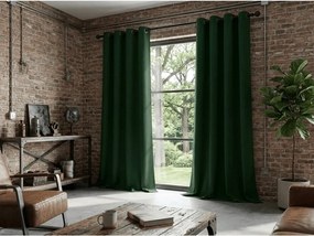 Zasłona OXFORD LIGHT 140x270 cm, ciemnozielona Zawieszanie: Taśma z wiązaniami