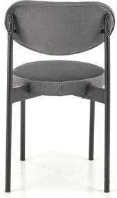 Proste krzesło K509 z welurową tapicerką