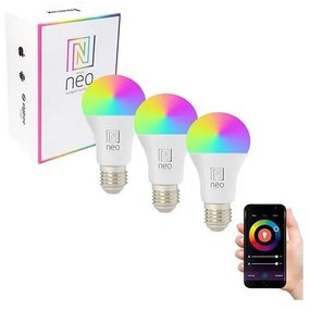 Immax NEO 07712C- ZESTAW 3x LED RGB+CCT Żarówka ściemnialna NEO LITE Wi-Fi E27/9W/230V