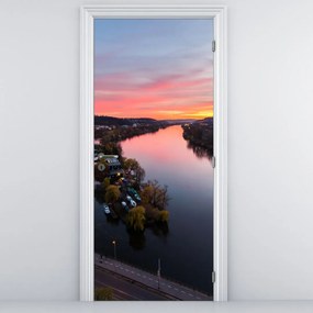 Fototapeta na drzwi - Praga nocą (95x205cm)