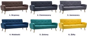 Trzyosobowa sofa pikowana zielona - Anita 3Q