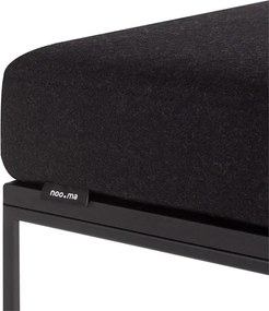 Czarny tapicerowany stołek Feo – noo.ma