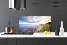 Panel Szklany do Kuchni Surowy Pejzaż Skalistego Brzegu