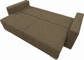 Sofa z Funkcją Spania DRAVOS Brązowa Boucle Nowoczesna