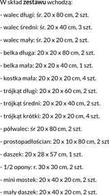Zestaw małych klocków piankowych do żłobka 4640836