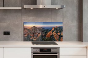 Szklany Panel Góry w Blasku Zachodu