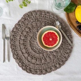 Mata stołowa z mieszanki bawełny ø 35 cm Crochet – Rex London