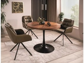 Okrągły stół jadalny AMADEO 100x100 cm, dekor orzech