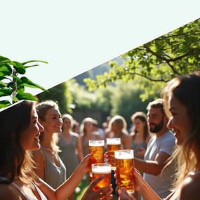 Zestaw piwny KLASIK, 170cm, naturalny brąz Casaria