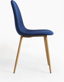 Zestaw 4 Krzese Teok Tkanina