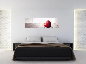 Obraz drewnianego serca (170x50 cm)