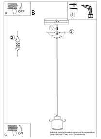 Lampa wisząca MAB beton SOLLUX  LIGHTING