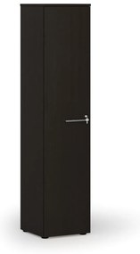 Szafa biurowa wąska PRIMO WOOD, 1781 x 400 x 420 mm, wenge