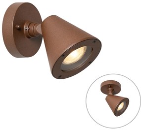 Zewnetrzna Nowoczesna lampa ścienna zewnętrzna brązowa rdza IP44 regulowana - Ciara Nowoczesny Oswietlenie zewnetrzne