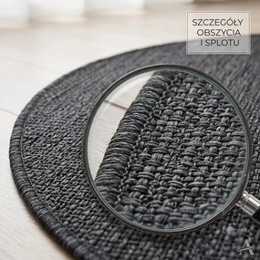 Dywan uniwersalny Mira czarny koło 160 cm x 160 cm