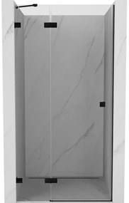 Mexen Lunar drzwi prysznicowe uchylne lewe 125 cm, transparent, czarne - 834-125-000-70-00-L
