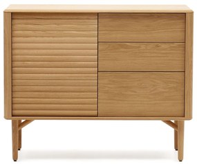 Niska komoda w dekorze dębu 105x86 cm Lenon – Kave Home