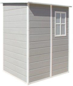 DOMEK NARZĘDZIOWY OGRODOWY 193x212x151 cm Z TWORZYWA SZTUCZNEGO – SCHOWEK NA NARZĘDZIA FOSTER 5040