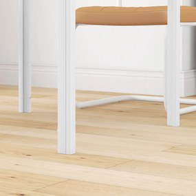 HOMCOM Kwadratowy Stół dla 4 Osób, Blat z Hartowanego Szkła, do Kuchni i Jadalni, 75 x 75 x 75 cm, Biały