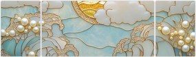 Obraz - 3D perły w oceanie (170x50 cm)