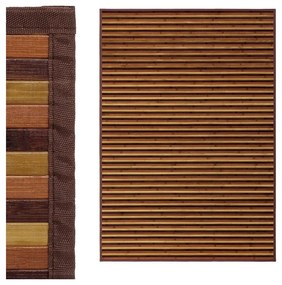 Musztardowo-brązowy bambusowy dywan 140x200 cm – Casa Selección